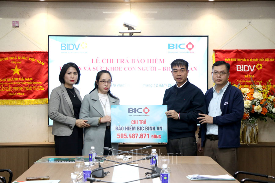 BIC Bình An chi trả bảo hiểm tai nạn và sức khỏe con người
