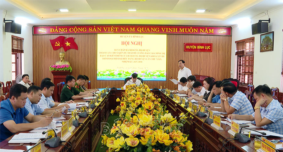 Bình Lục triển khai thực hiện Chỉ thị 35 về đại hội đảng bộ các cấp