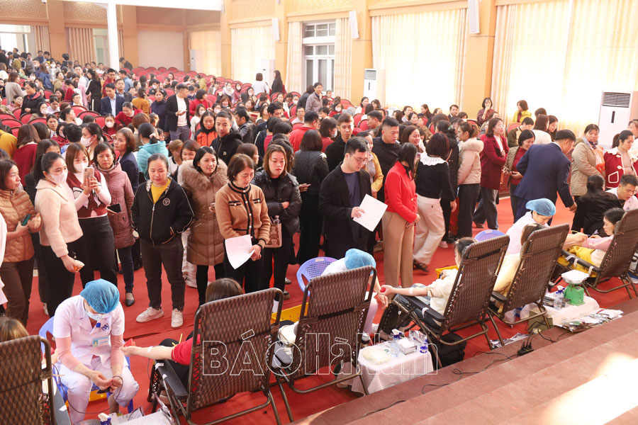 Thu được 457 đơn vị máu tại Ngày hội hiến máu tình nguyện ở thị xã Duy Tiên