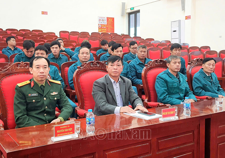 Ban CHQS huyện Thanh Liêm tập huấn cán bộ dân quân tự vệ