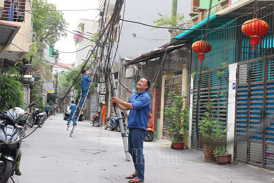 Viễn thông Hà Nam tiên phong chỉnh trang, ngầm hóa cáp viễn thông