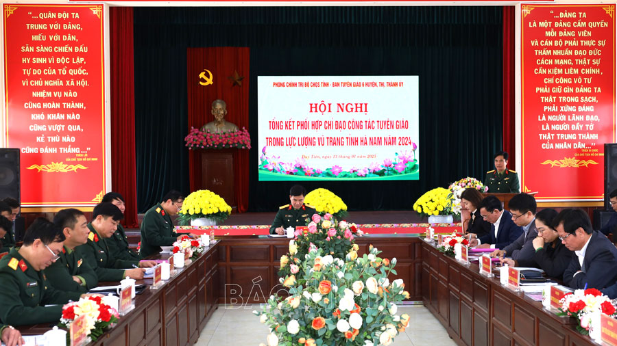 Tổng kết hoạt động phối hợp chỉ đạo công tác tuyên giáo trong LLVT tỉnh