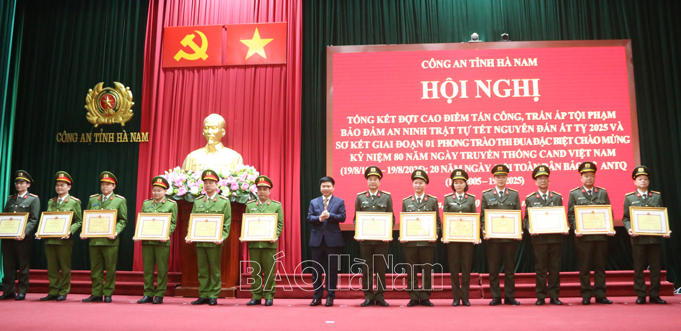 Tổng kết đợt cao điểm tấn công, trấn áp tội phạm, bảo đảm ANTT, bảo vệ Tết Nguyên đán Ất Tỵ 2025