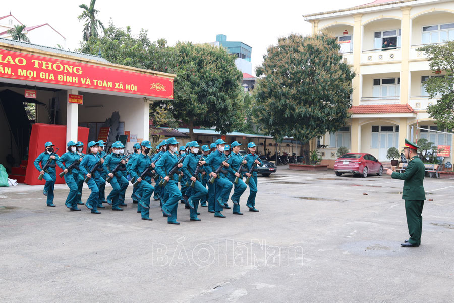 LLVT Bình Lục tích cực luyện tập chuẩn bị ra quân huấn luyện