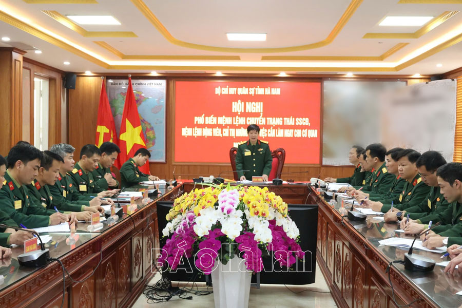 Bộ CHQS tỉnh luyện tập chuyển trạng thái sẵn sàng chiến đấu