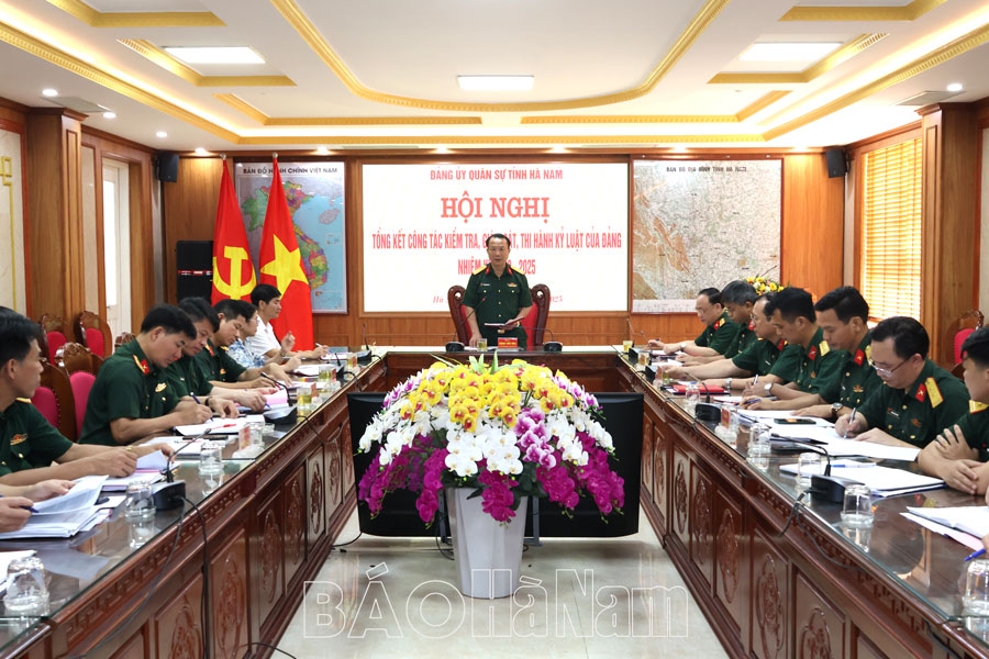 Đảng ủy Quân sự tỉnh tổng kết công tác kiểm tra, giám sát, thi hành kỷ luật của Đảng