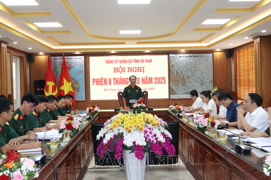 Đảng ủy Quân sự tỉnh tổ chức hội nghị phiên 6 tháng đầu năm
