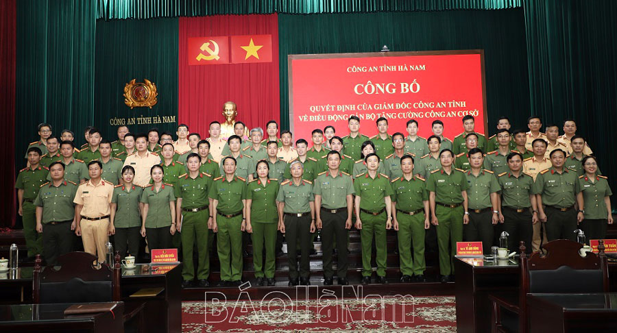 Công an Hà Nam điều động cán bộ tăng cường công an cơ sở