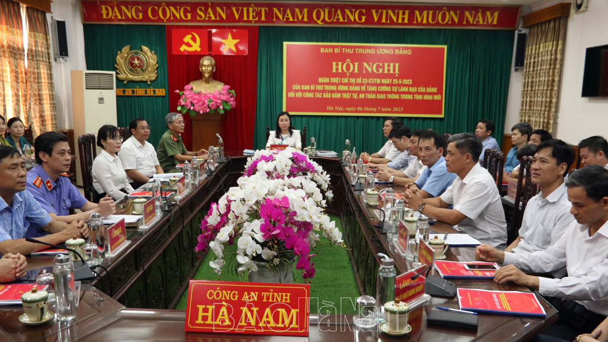 Ban Bí thư tổ chức Hội nghị quán triệt, triển khai Chỉ thị số 23 về đảm bảo trật tự an toàn giao thông