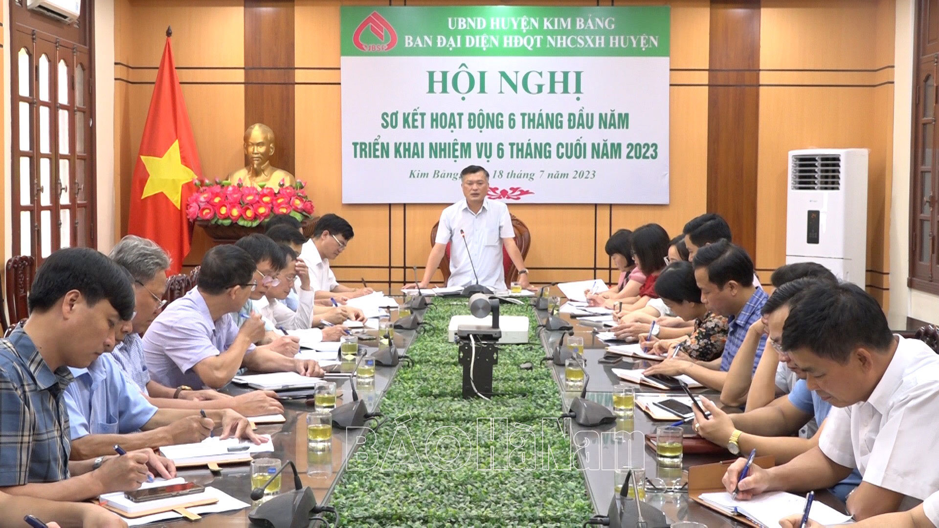 Ban Đại diện HĐQT NHCSXH huyện Kim Bảng sơ kết hoạt động 6 tháng đầu năm