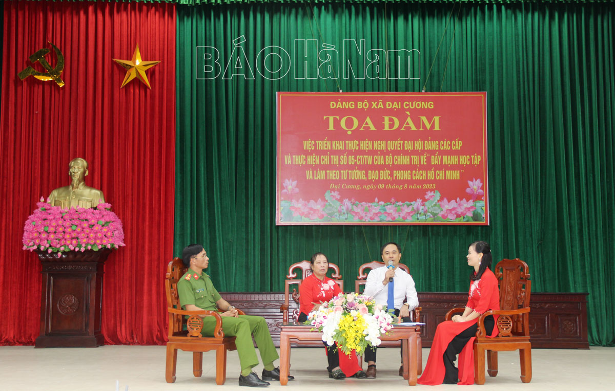 Tọa đàm triển khai thực hiện nghị quyết Đại hội Đảng các cấp và đẩy mạnh học tập, làm theo Bác tại xã Đại Cương