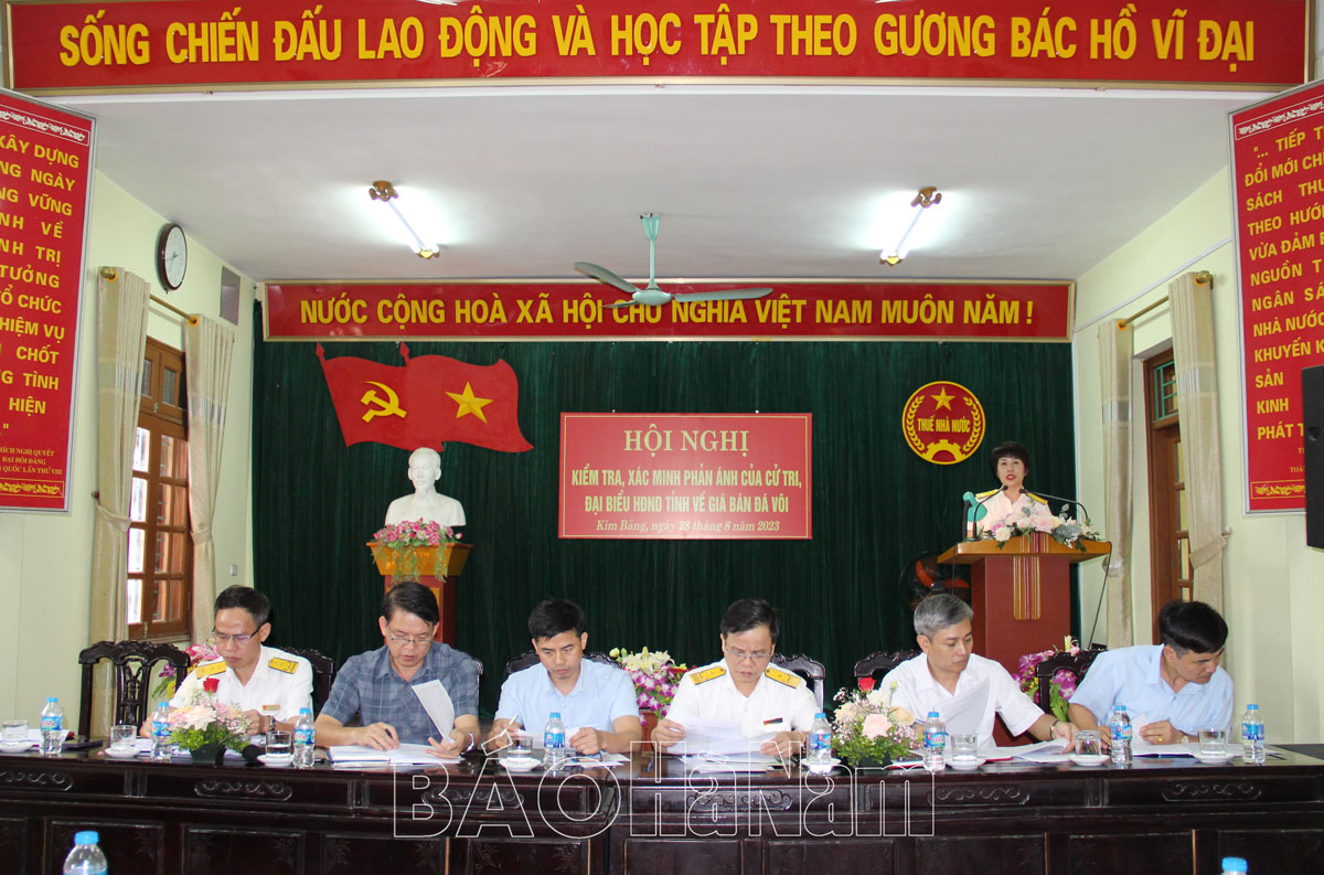 Cục Thuế tỉnh kiểm tra, xác minh phản ánh của cử tri, đại biểu HĐND tỉnh về giá bán đá vôi