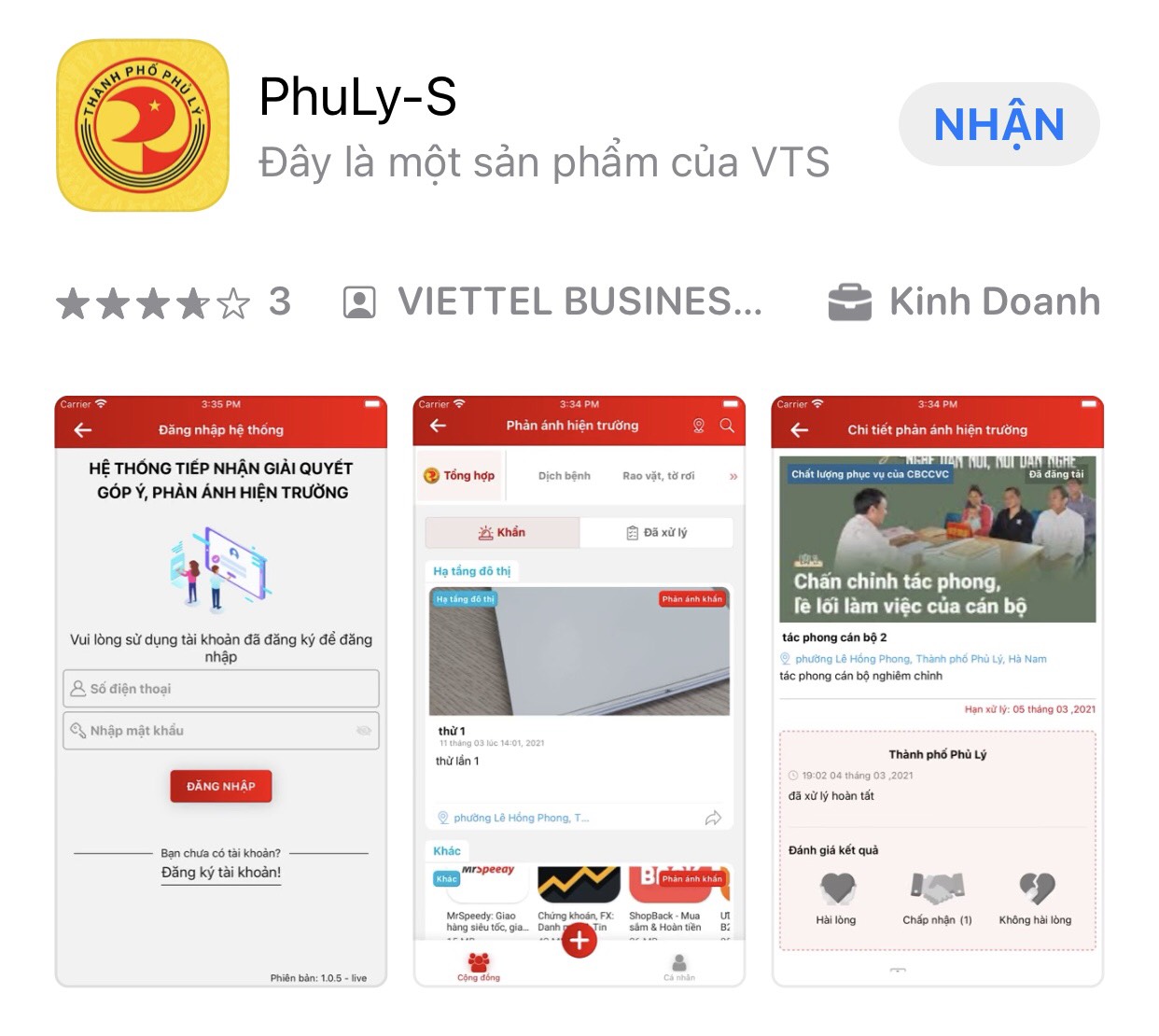 Phủ Lý sẽ đưa ứng dụng phản ánh hiện trường PhuLy-S vào hoạt động
