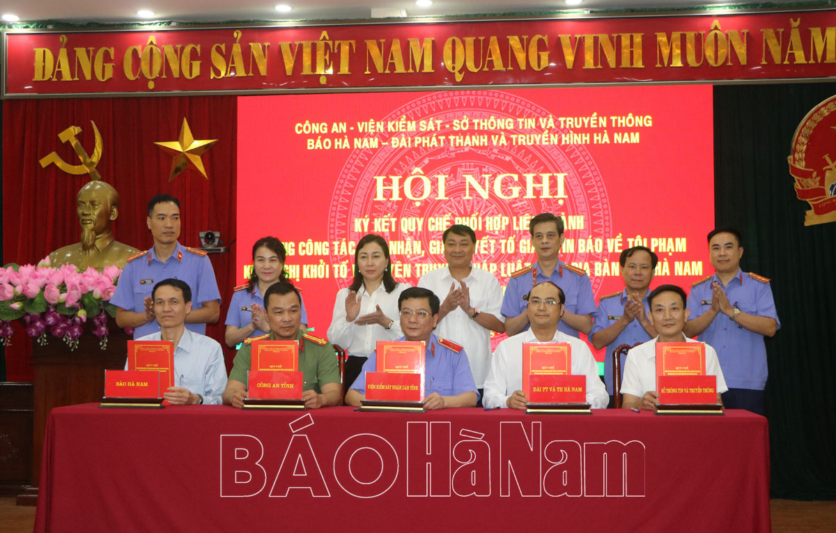 Ký kết quy chế phối hợp liên ngành trong tiếp nhận, giải quyết tố giác, tin báo tội phạm, kiến nghị khởi tố; tuyên truyền pháp luật và giám định pháp y trên địa bàn