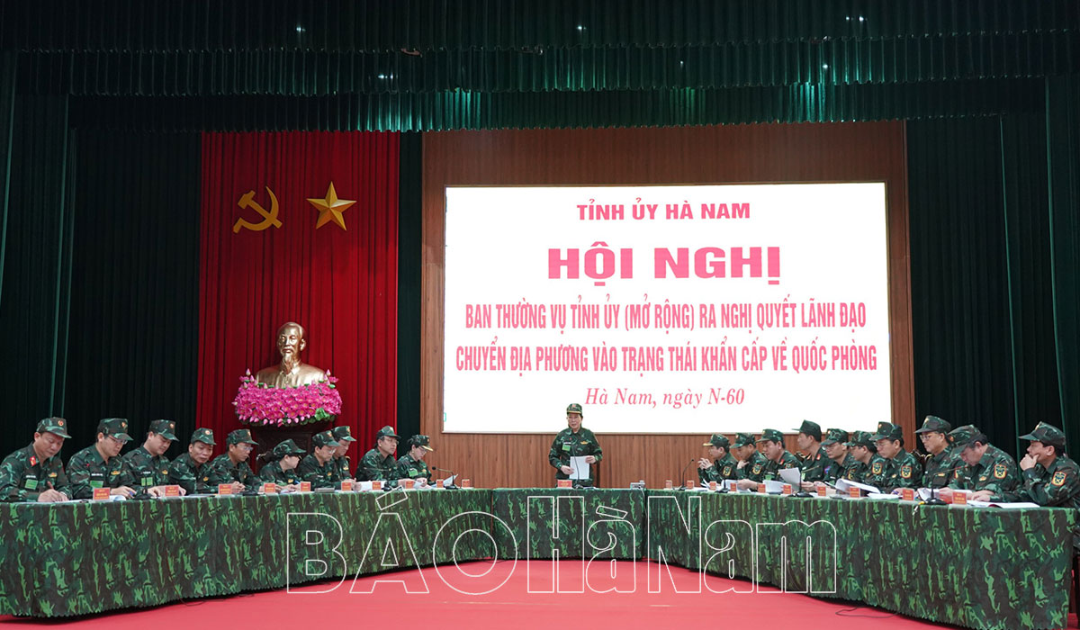 Luyện tập vận hành cơ chế trong diễn tập khu vực phòng thủ tỉnh Hà Nam năm 2023