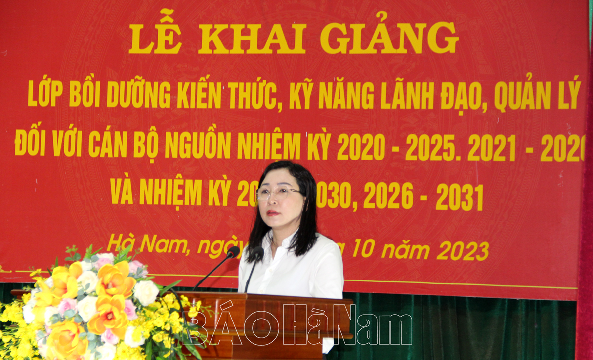 Khai giảng lớp bồi dưỡng dự nguồn cán bộ lãnh đạo, quản lý tỉnh Hà Nam năm 2023