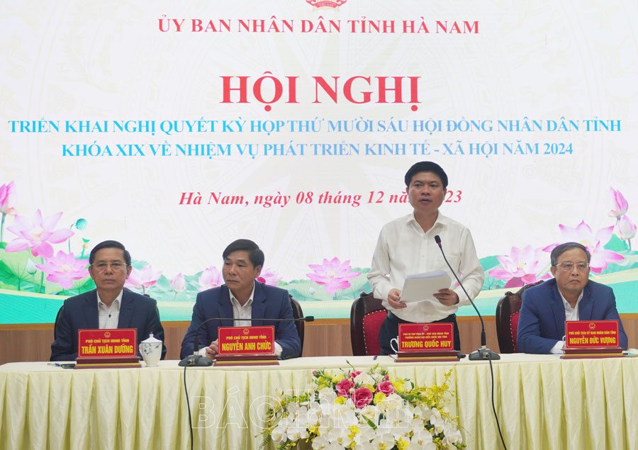 UBND tỉnh triển khai Nghị quyết của HĐND tỉnh về nhiệm vụ phát triển kinh tế - xã hội năm 2024