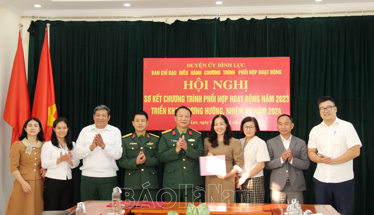 Huyện ủy Bình Lục sơ kết chương trình phối hợp hoạt động năm 2023