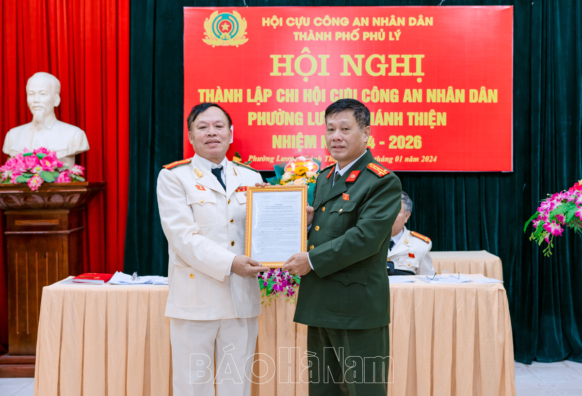 Thành lập Chi hội Cựu Công an nhân dân phường Lương Khánh Thiện