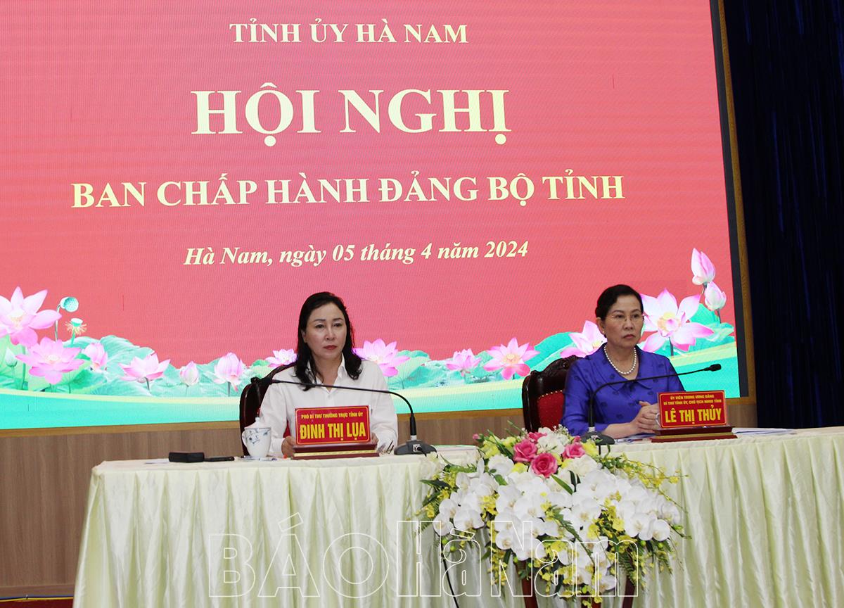 Ban Chấp hành Đảng bộ tỉnh quán triệt một số văn bản của Bộ Chính trị và thảo luận kết quả công tác Quý I/2024