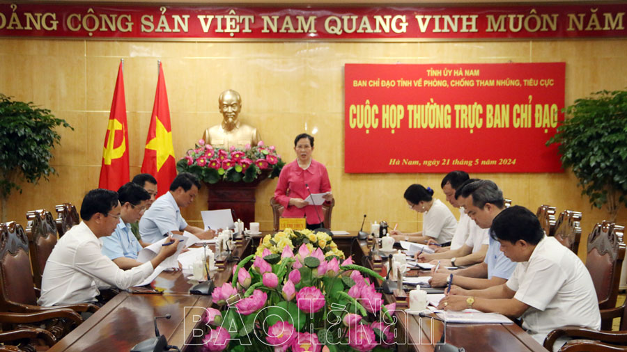Thường trực Ban Chỉ đạo tỉnh về phòng, chống tham nhũng, tiêu cực triển khai nhiệm vụ trọng tâm thời gian tới