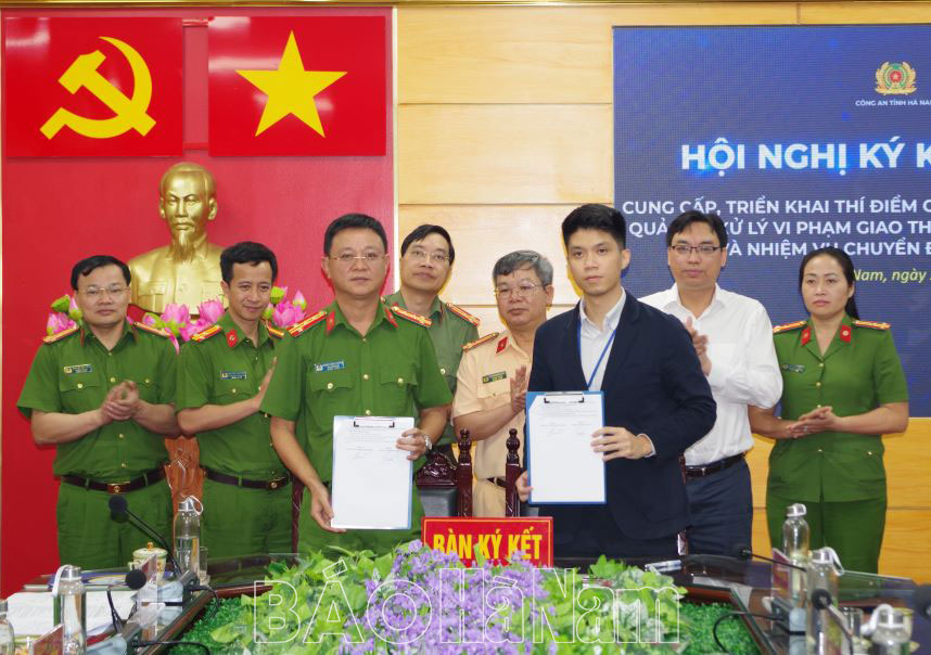 Công an Hà Nam ký thoả thuận triển khai thí điểm camera AI phục vụ giám sát an ninh; quản lý, xử lý vi phạm giao thông