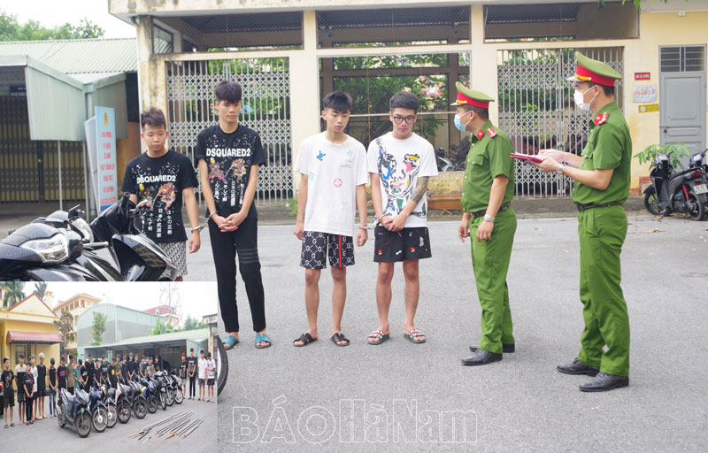 21 thanh, thiếu niên gây rối trật tự công cộng ở Phủ Lý tối ngày 28/5 bị khởi tố