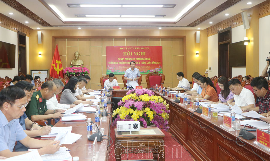 Huyện ủy Kim Bảng triển khai nhiệm vụ 6 tháng cuối năm 2024