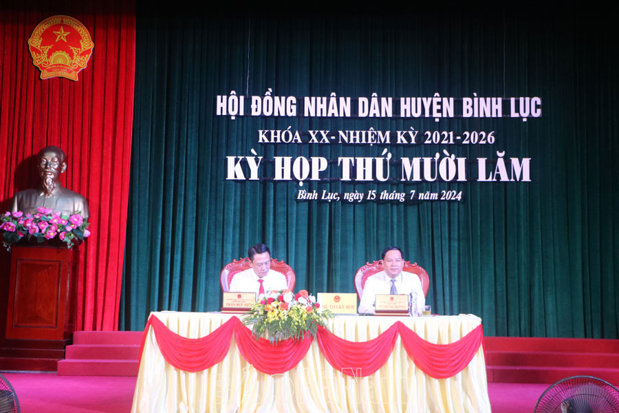 HĐND huyện Bình Lục khóa XX tổ chức kỳ họp thứ 15