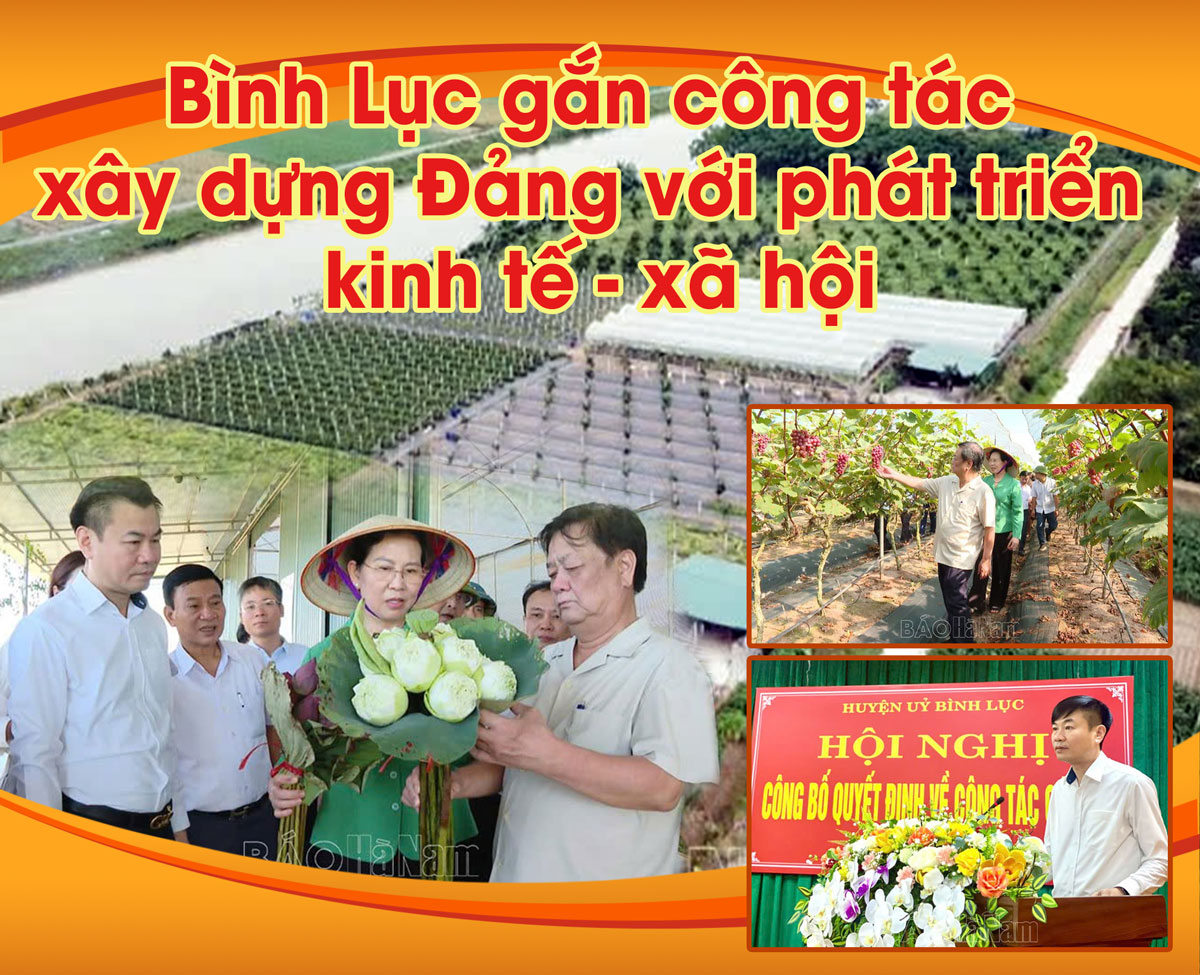 Bình Lục gắn công tác xây dựng Đảng với phát triển kinh tế - xã hội