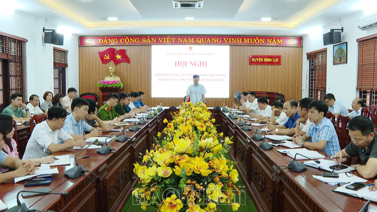 Bình Lục tập trung các giải pháp ứng phó với mưa, lũ