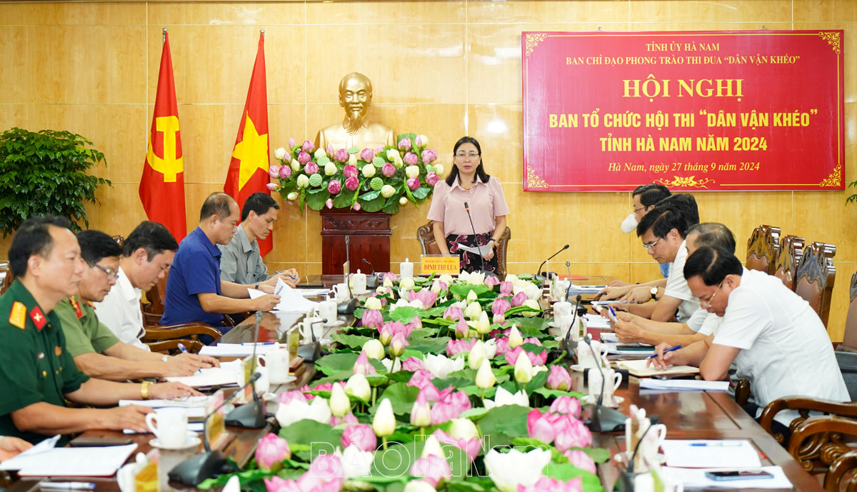 Triển khai công tác tổ chức hội thi “Dân vận khéo” tỉnh Hà Nam năm 2024