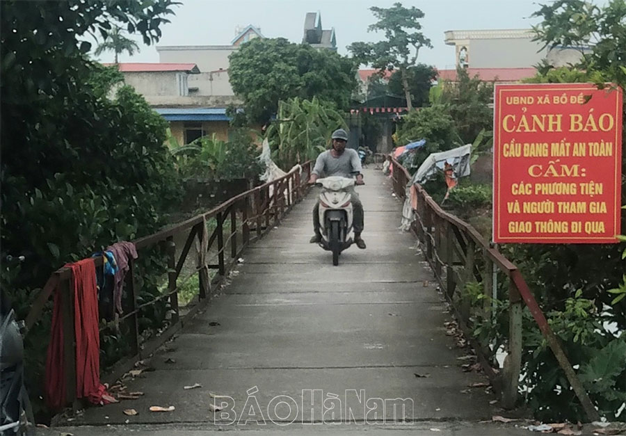 Sớm cải tạo, nâng cấp những cây cầu bắc qua sông Châu ở Bình Lục