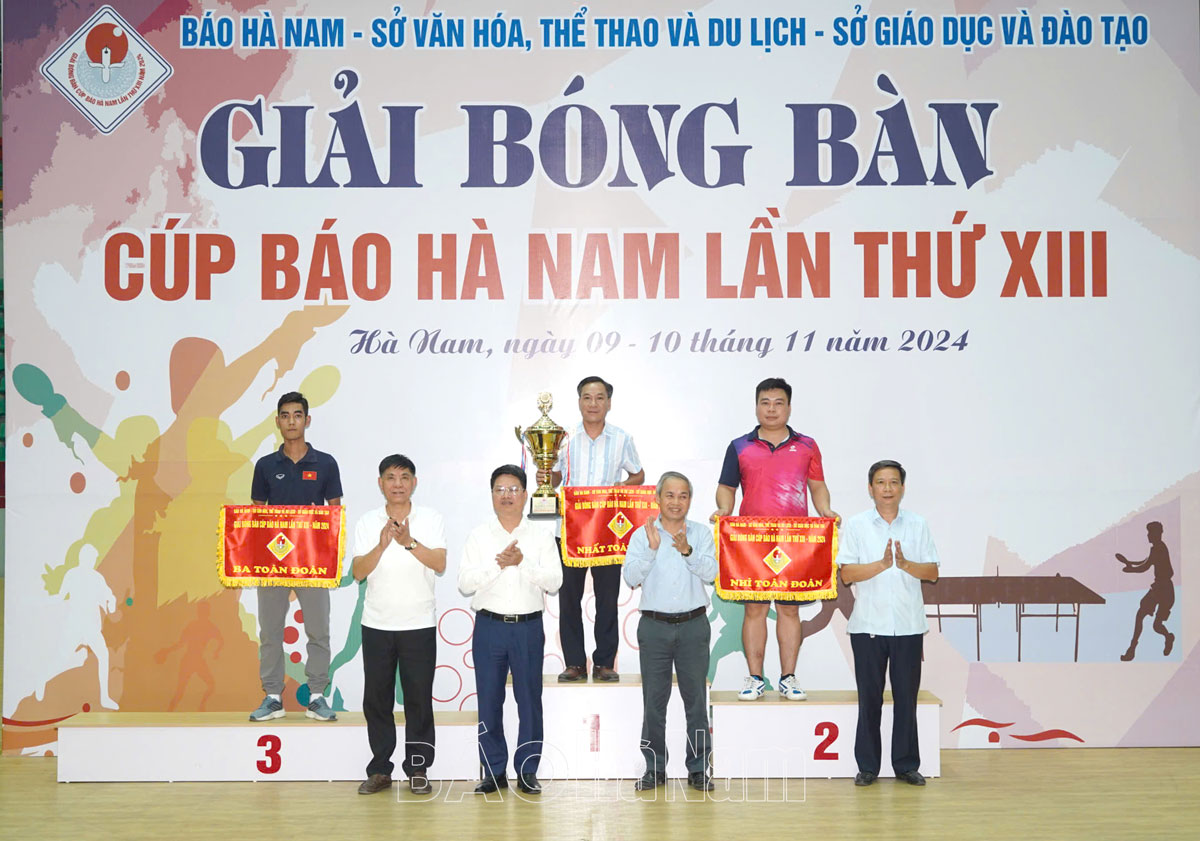 Thị xã Duy Tiên vô địch Giải Bóng bàn Cúp Báo Hà Nam lần thứ XIII năm 2024