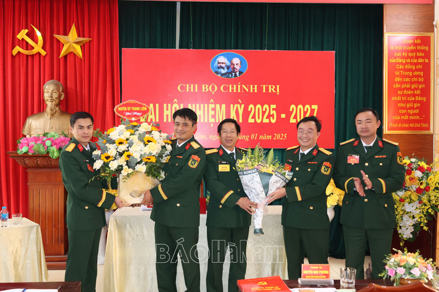 Đại hội Chi bộ Chính trị, Đảng bộ Quân sự huyện Thanh Liêm