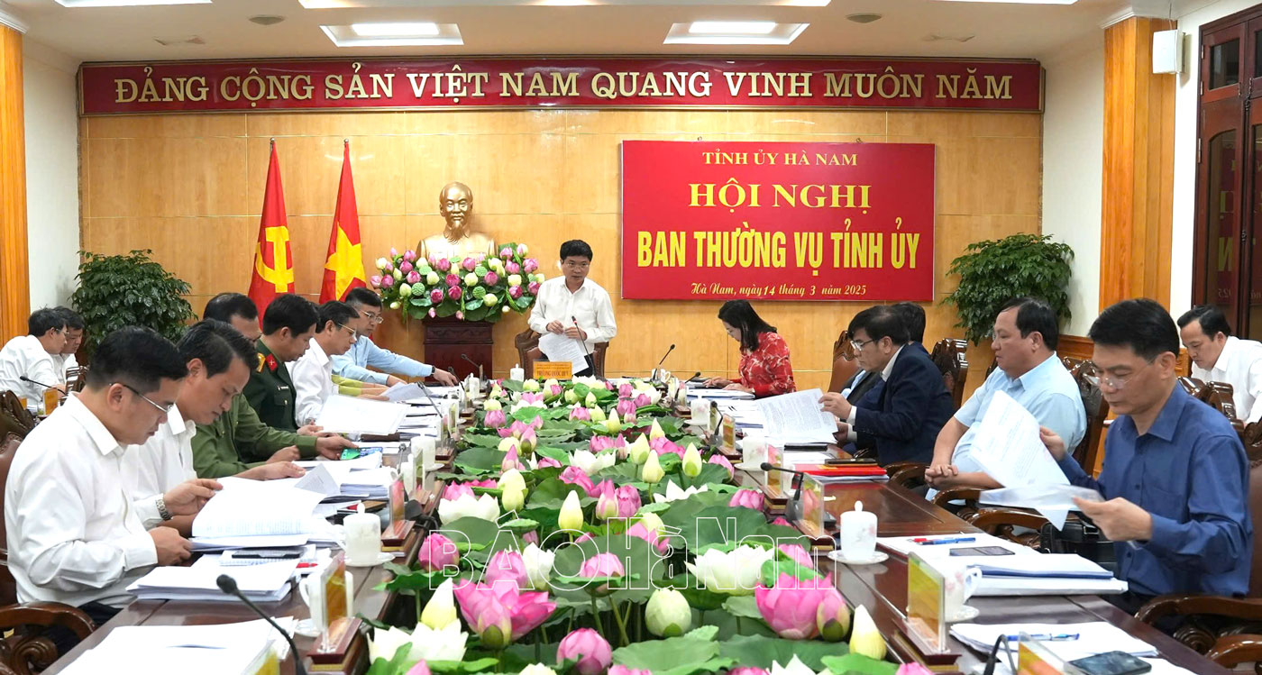 Ban Thường vụ Tỉnh ủy cho ý kiến, chủ trương các nội dung thuộc thẩm quyền