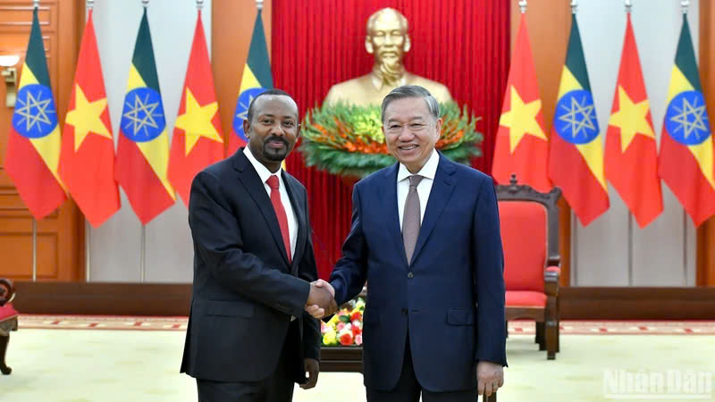 Tổng Bí thư Tô Lâm tiếp Thủ tướng Ethiopia Abiy Ahmed Ali thăm Việt Nam