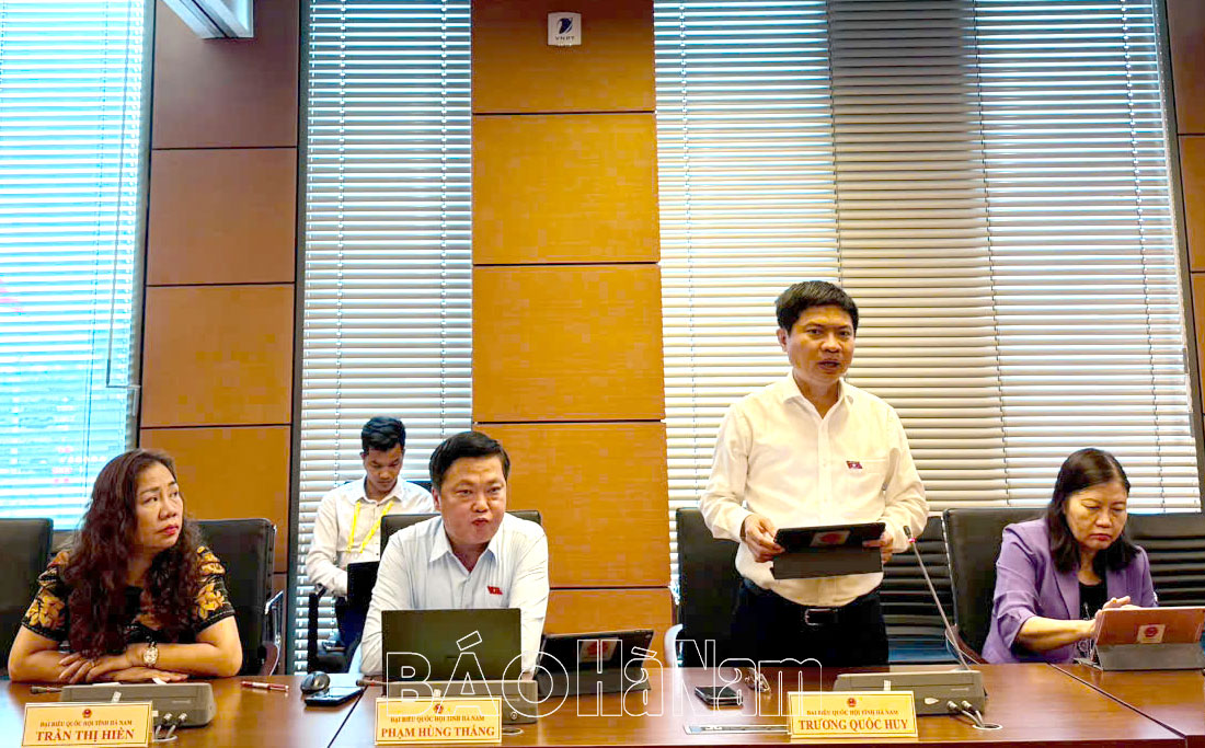 Đoàn ĐBQH Hà Nam thảo luận về các dự án luật và một số cơ chế, chính sách