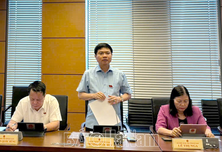 Đoàn đại biểu Quốc hội Hà Nam thảo luận về các dự thảo nghị quyết