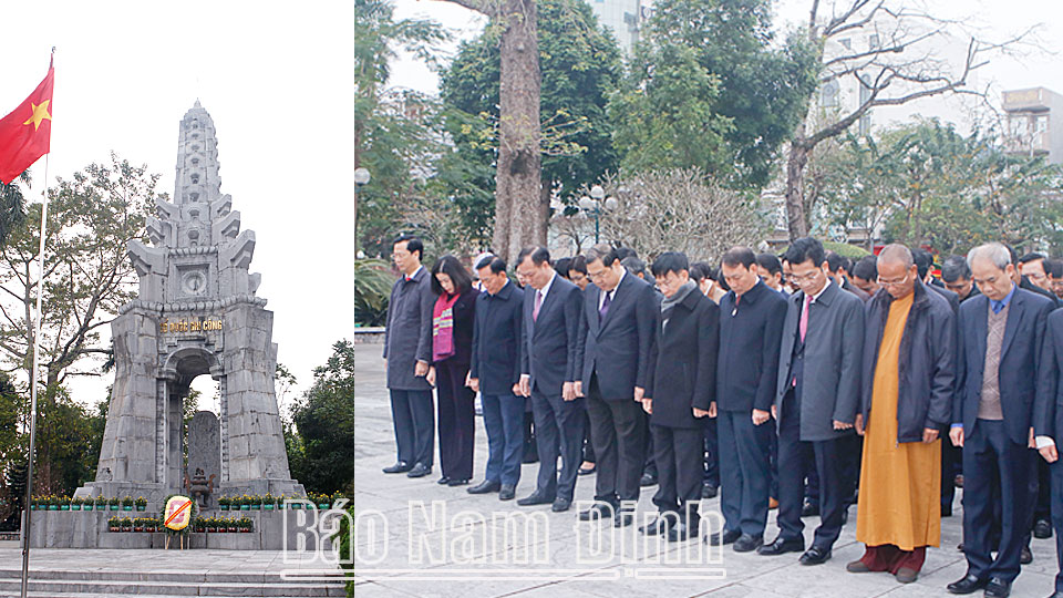 Dâng hương tưởng nhớ các Anh hùng Liệt sĩ nhân dịp Tết Nguyên đán Quý Mão 2023