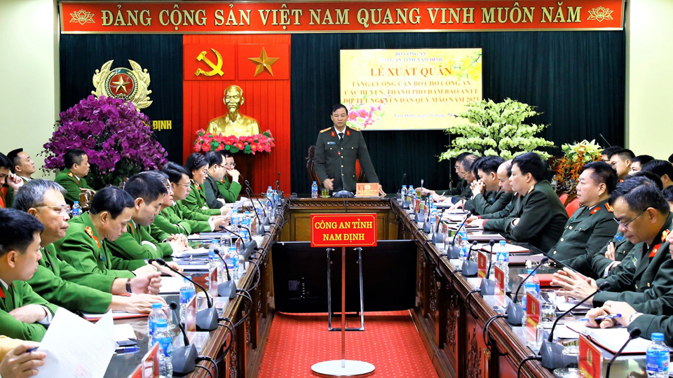 Công an tỉnh tăng cường lực lượngbảo đảm an ninh trật tự dịp Tết Nguyên đán