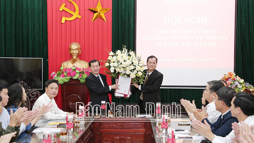 Công bố Quyết định của Ban TVTU về công tác cán bộ tại Ban Nội chính Tỉnh uỷ