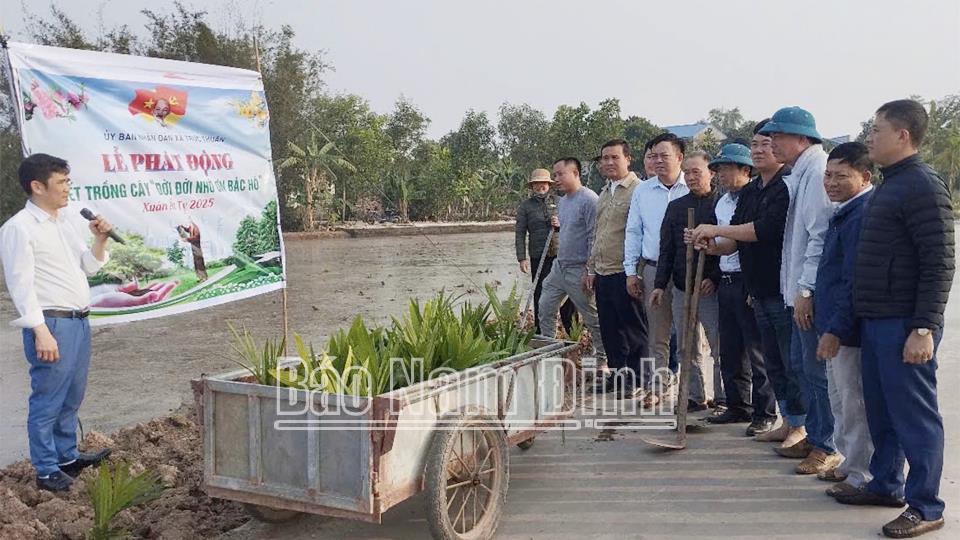 Huyện Trực Ninh huy động nguồn lực xã hội để tổ chức trồng, chăm sóc, bảo vệ cây xanh