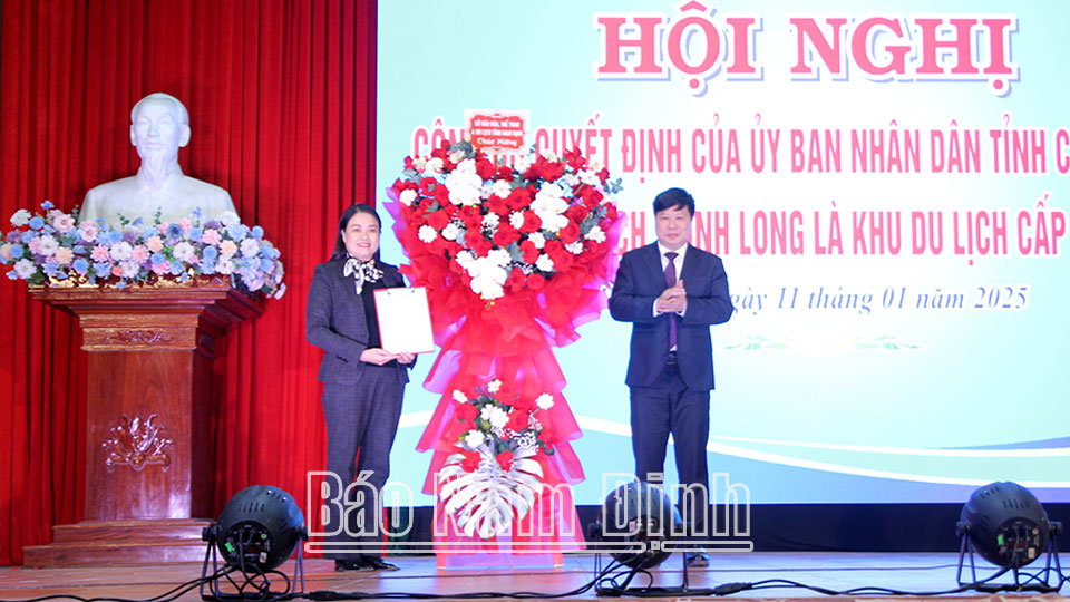 Công nhận Khu du lịch Thịnh Long là khu du lịch cấp tỉnh