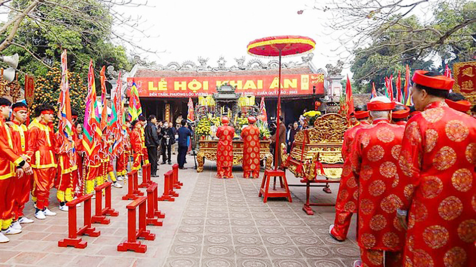 Thông báo Kết luận của Ban Thường vụ Tỉnh ủy về công tác tổ chức Lễ hội Khai ấn Đền Trần năm 2024