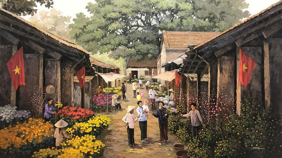 Chợ tết quê tôi