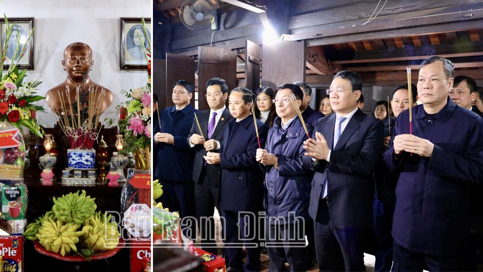 Dâng hương nhân kỷ niệm 118 năm Ngày sinh Tổng Bí thư Trường Chinh