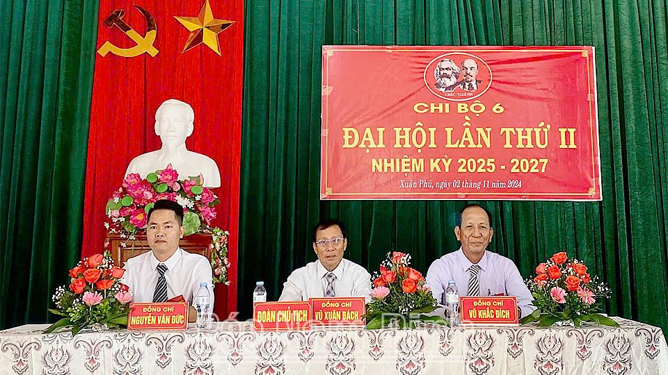 Huyện Xuân Trường có 94,96% chi bộ trực thuộc đảng ủy cơ sở tổ chức đại hội