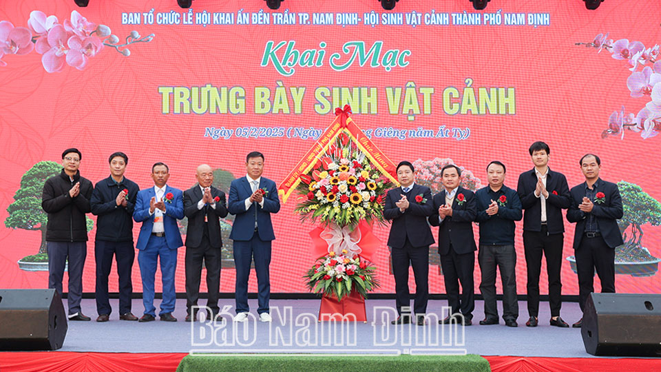 Khai mạc Trưng bày Sinh vật cảnh chào mừng Lễ hội Khai Ấn Đền Trần Xuân Ất Tỵ 2025