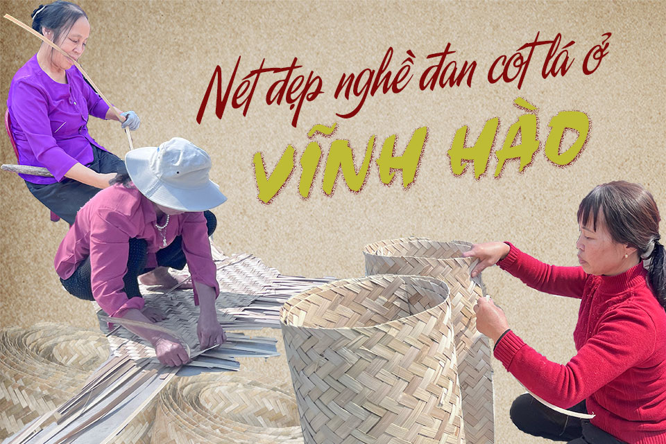 Nét đẹp nghề đan cót lá ở Vĩnh Hào
